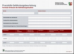 Vorschaubild 1: Erfassen der Betriebsorganisation - Praxishilfe Gefährdungsbeurteilung